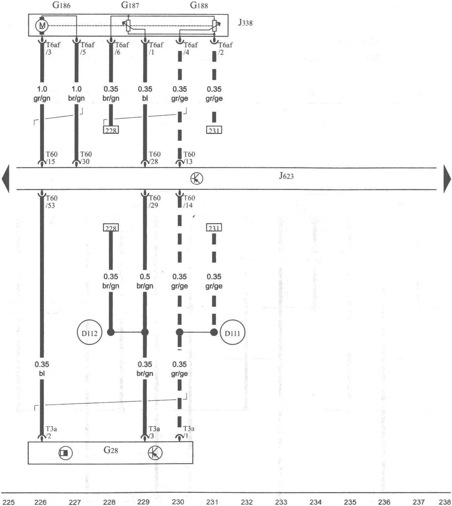 圖1-1-45 發(fā)動機轉(zhuǎn)速傳感器、節(jié)氣門控制單元、發(fā)動機控制單元